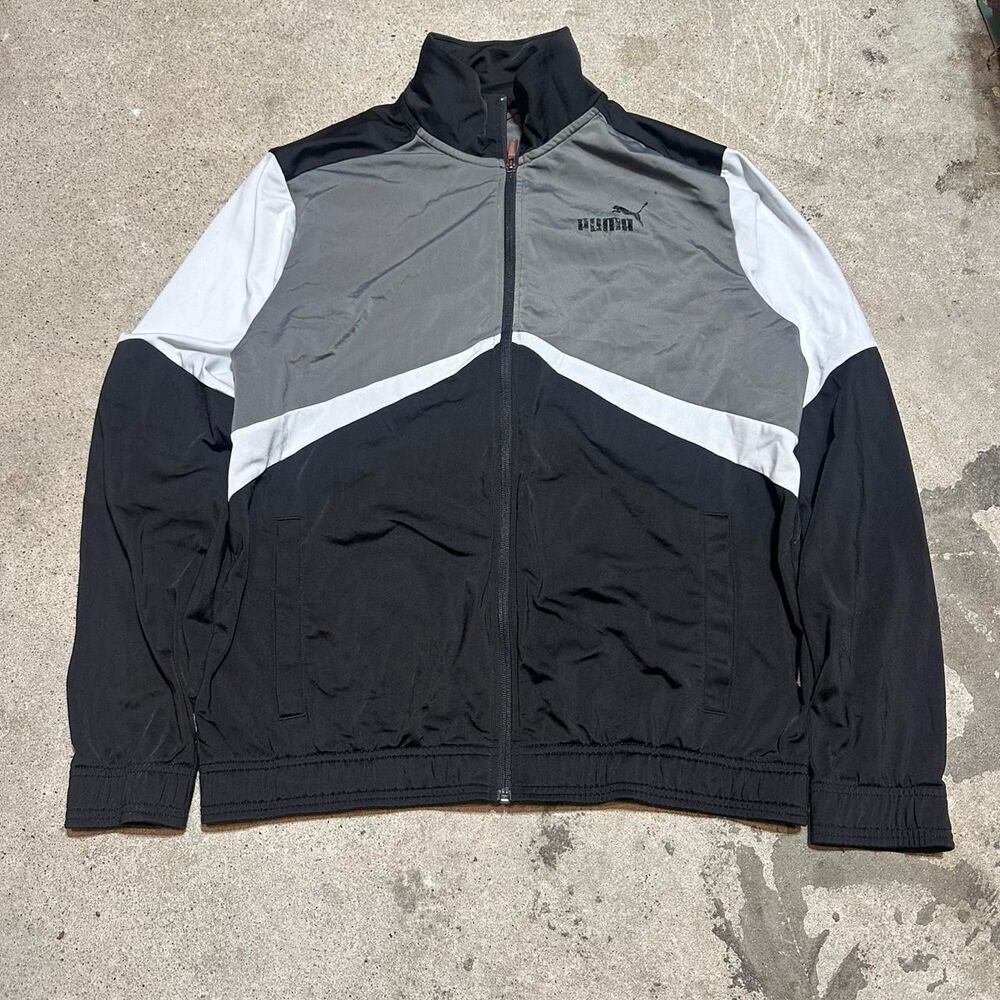 Puma Men's Black and Grey Jacket